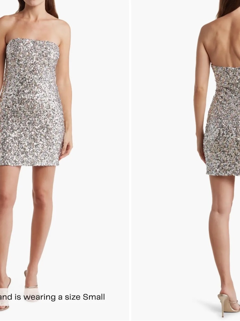 Elodie Sequin Strapless Mini Dress